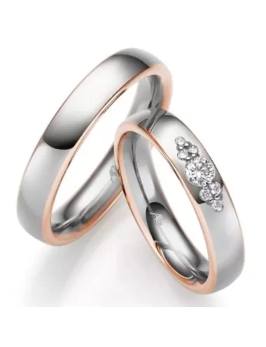 vokiškas vestuvinis žiedas su deimantais - Happy Diamonds XI