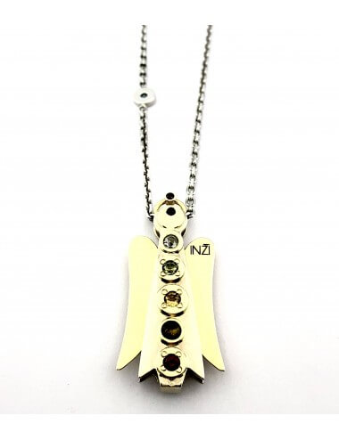 Silver with gold det.necklace “INGRID INŽI”  collection