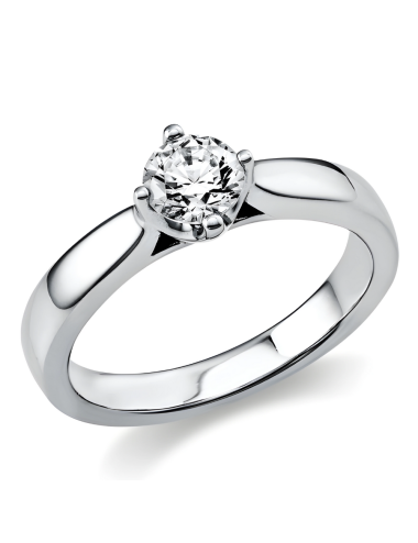 Sužadėtuvių žiedas iš platinos su 0,50 karato deimantu - Deimantinis