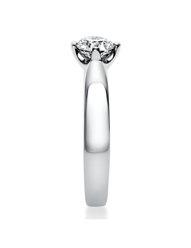 Sužadėtuvių žiedas iš platinos su 0,50 karato deimantu - Deimantinis