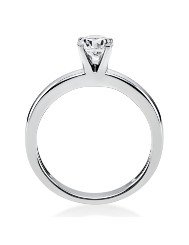 Sužadėtuvių žiedas iš platinos su 0,50 karato deimantu - Elegancija