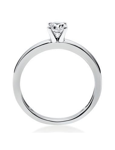 Sužadėtuvių žiedas iš platinos su 0,40 karato deimantu - Elegancija