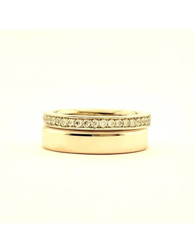 Wedding Ring "Two-Colored Patterns of Love"