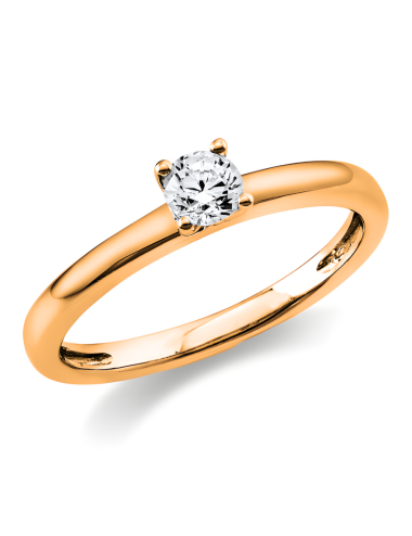 Sužadėtuvių žiedas su 0.25 karato deimantu - Elegancija Baltas auksas