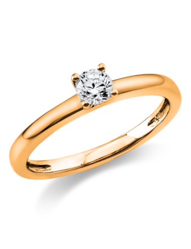 Sužadėtuvių žiedas su 0.20 karato deimantu - Elegancija Baltas auksas