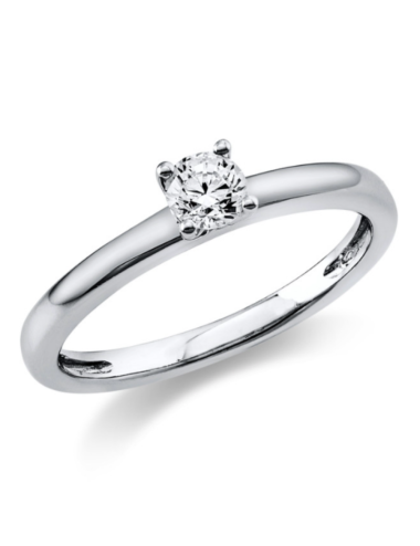 Sužadėtuvių žiedas su 0.20 karato deimantu - Elegancija