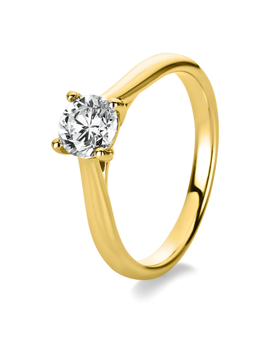 Sužadėtuvių žiedas su 0.70 karato deimantu - Deimantas