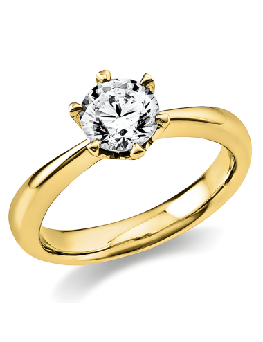 Balto aukso sužadėtuvių žiedas su 1.00 karato deimantu - Tobulas