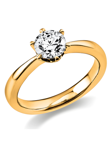 Balto aukso sužadėtuvių žiedas su 0.70 karato deimantu - Tobulas