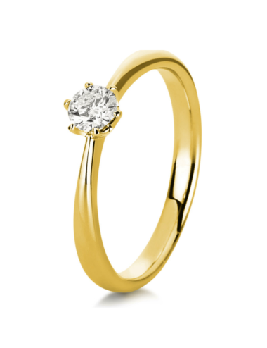 Balto aukso sužadėtuvių žiedas su 0.20 karato deimantu - Tobula
