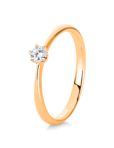 Balto aukso sužadėtuvių žiedas su 0.15 karato deimantu - Tobula