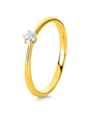 Balto aukso sužadėtuvių žiedas su 0.10 karato deimantu - Tobula