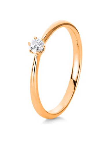 Balto aukso sužadėtuvių žiedas su 0.10 karato deimantu - Tobula