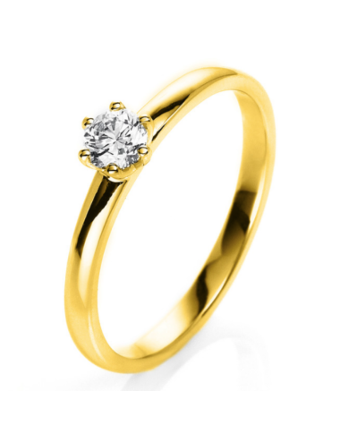 Balto aukso sužadėtuvių žiedas su 0.25 karato deimantu - Excellent