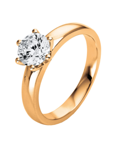 Balto aukso sužadėtuvių žiedas su 1.00 karato deimantu - Excellent