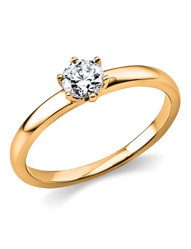 Balto aukso sužadėtuvių žiedas su 0.30 karato deimantu - Excellent