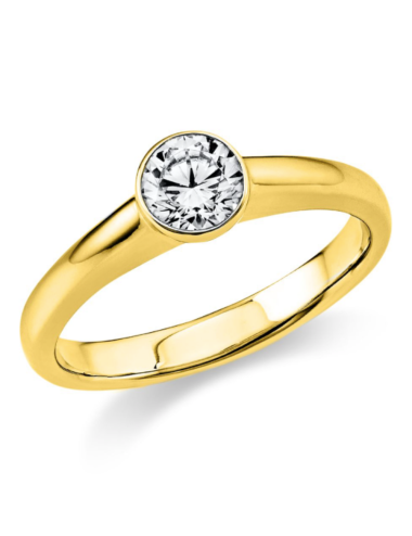 Sužadėtuvių žiedas su 0.50 karato deimantu - Subtilus