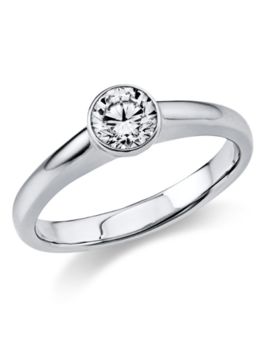 Sužadėtuvių žiedas su 0.50 karato deimantu - Subtilus