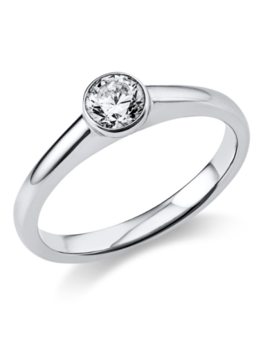 Sužadėtuvių žiedas su 0.40 karato deimantu - Subtilus