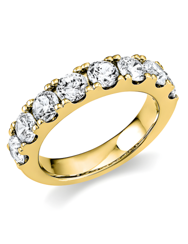 Balto aukso Žiedas su deimantais - Deimantinė juostelė 1.60 karatai