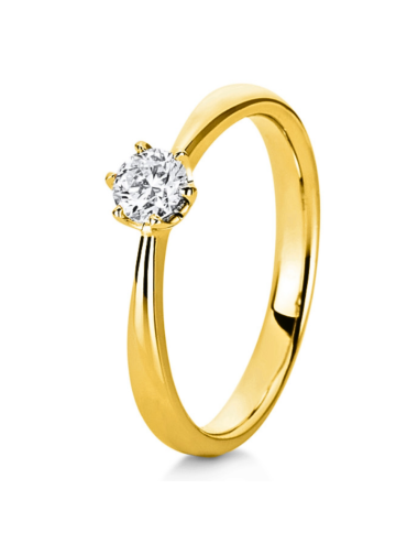 Balto aukso sužadėtuvių žiedas su 0.50 karato užaugintu deimantu - Tobulas
