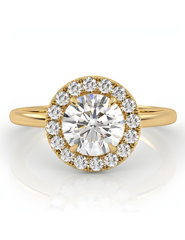 Balto aukso sužadėtuvių žiedo gamyba - Halo žiedas
