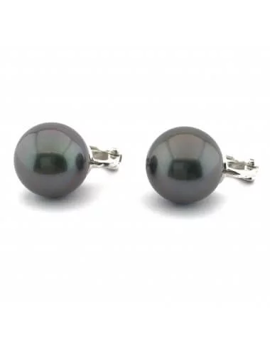 Auskarai su juodais perlais (12mm)_2