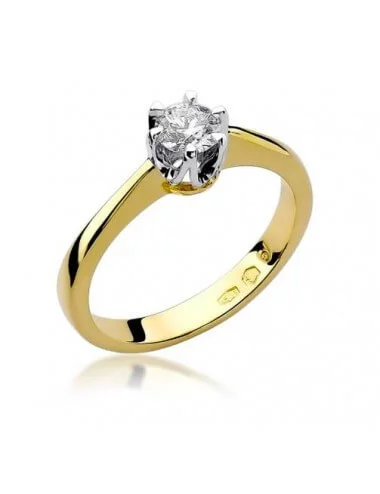 Klasikinis žiedas su deimantu NarcizasBrilliance