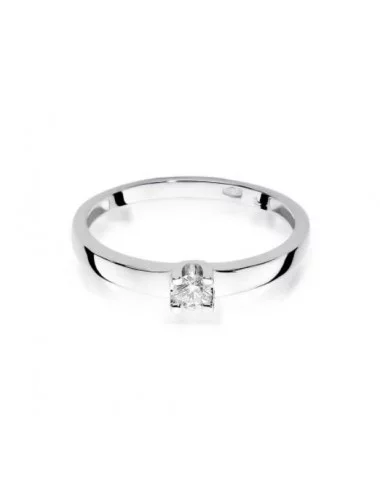 Balto aukso modernaus dizaino sužadėtuvių žiedas su deimantu BrilliantUrsa_1