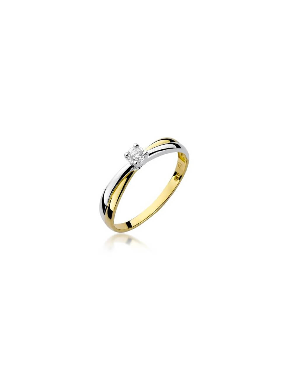 Sužadėtuvių žiedas „Karina"(geltono aukso)