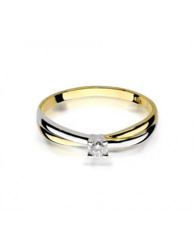 Sužadėtuvių žiedas „Karina"(geltono aukso)