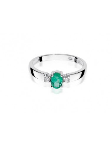 Sužadėtuvių žiedas „Tvirta meilė" su smaragdu