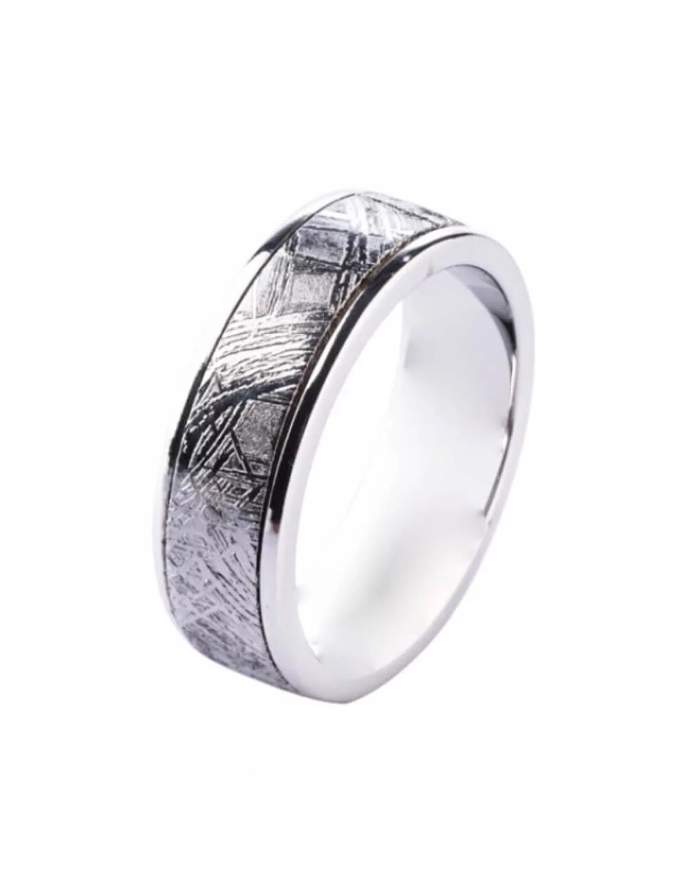 Vestuvinis žiedas „Meteoritas su sidabru"