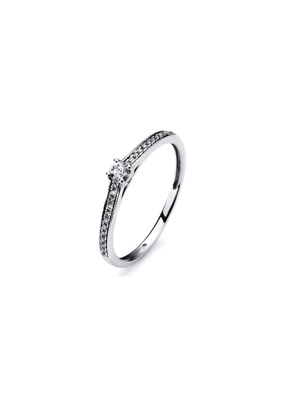 Sužadėtuvių  žiedas su briliantu "Labai tave myliu"  