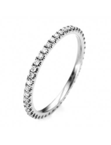 Sužadėtuvių  žiedas su briliantu "Deimantinė juostelė 44" 