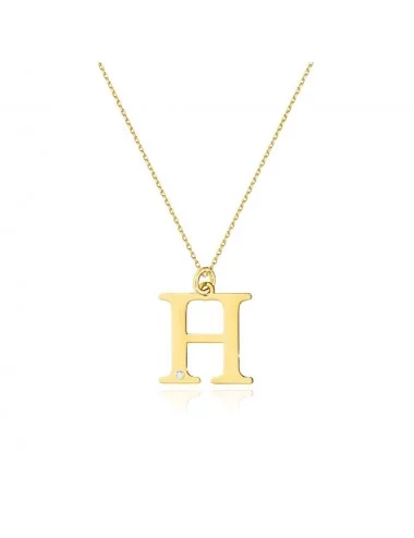Auksinė grandinėlė su pakabuku "Raidė H"