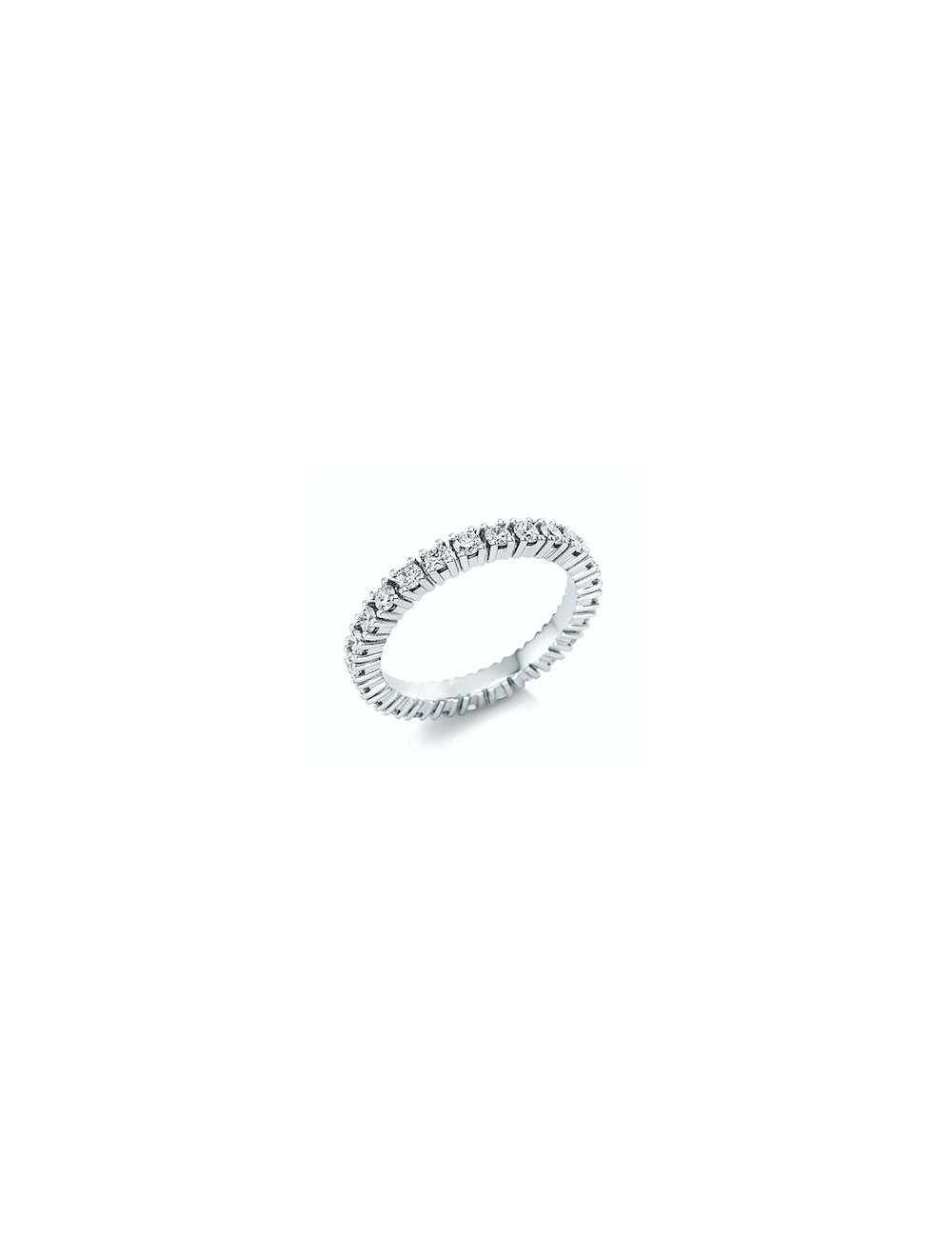 Balto aukso žiedas „Deimantinė linija“ su deimantais