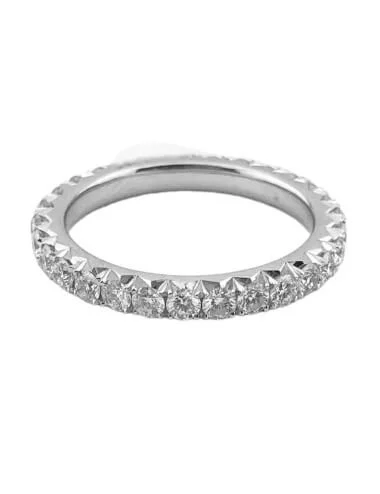 Balto aukso žiedas „Elegantiškas lengvumas“ su deimantais