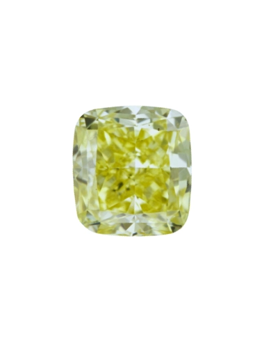 0,62 ct ypatingai geltonos spalvos Cushion formos deimantas