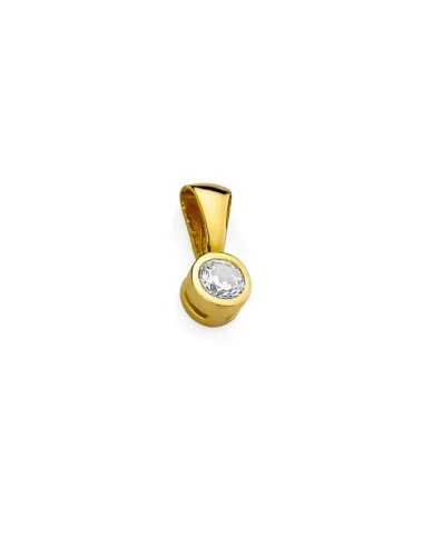 Deimantinė akutė - geltono aukso pakabukas su deimantu