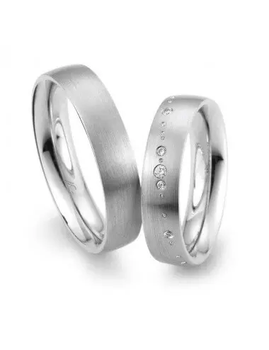 Klasikinis vestuvinis žiedas su brilianatais - Žvaigždės