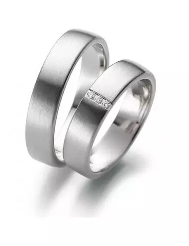 Klasikinis vestuvinis žiedas su deimantais - Tradiciniai