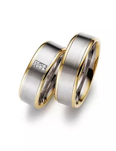 Vestuvinis žiedas su kvadratiniais deimantais