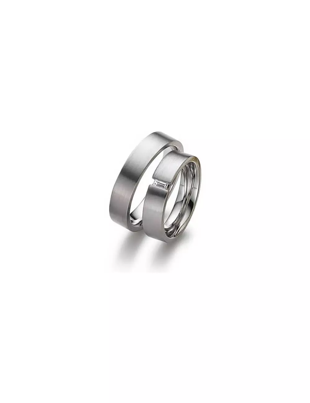 Modernus vestuvinis žiedas be deimanto - Baguette
