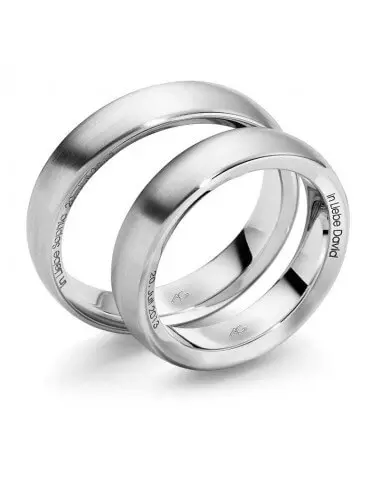 Modernus vestuvinis žiedas be deimantu - Meilė