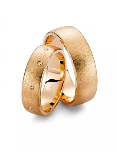 Klasikinis vestuvinis žiedas su deimantais - Žvilgesys
