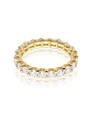Geltono aukso deimantinė juostelė - Deimantų kelias (1,68 ct)