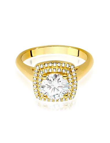Švytintis modernumas - balto aukso žiedas su deimantais (1.28 ct
