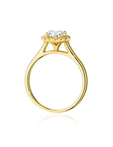 Geltono aukso žiedas su deimantais - Diamantinis švytėjimas (1,13 ct)