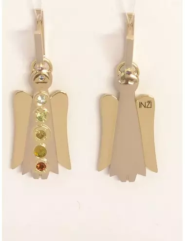Auksiniai auskarai “INGRID INŽI” papuošalų kolekcija.